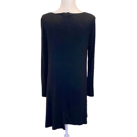 COMFY USA Black Knit Asymmetric Tunic Dress with Pocket Size‎ XSmall - Picture 3 of 10